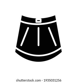 Skirt icon solid style vector