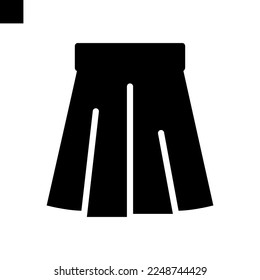 skirt icon solid style vector