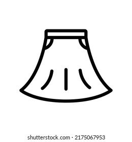 Skirt icon. Suitable for clothes icon. line icon style. Simple design editable
