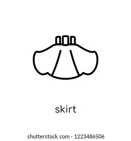 skirt icon. Trendy modern flat linear vector skirt icon on white background from thin line collection, outline vector illustration