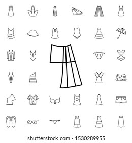 Skirt icon. Universal set of summer clothes for website design and development, app development