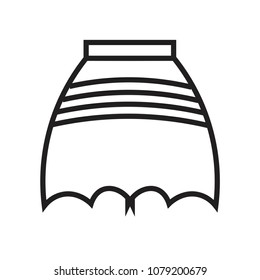 skirt icon vector design line style