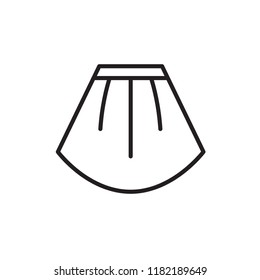 skirt icon vector design line style