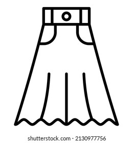 Imagen vectorial de icono de falda. También se puede usar para aplicaciones web, aplicaciones móviles y medios impresos.