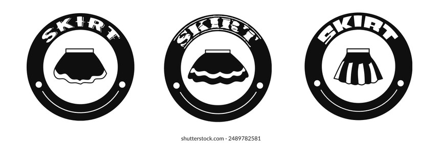 Skirt icon vector. Logo design for shop business. Stock vector.