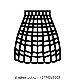 skirt japanese school line icon vector. skirt japanese school sign. isolated contour symbol black illustration