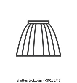 Skirt line icon.