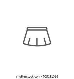Skirt line icon, Vector on white background