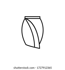 skirt line illustration icon on white background