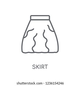 Skirt linear icon. Modern outline Skirt logo concept on white background from Clothes collection. Suitable for use on web apps, mobile apps and print media.