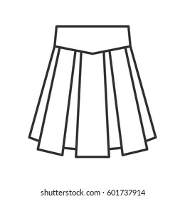 Skirt linear icon. Thin line illustration. Contour symbol. Vector isolated outline drawing