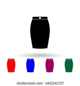 skirt multi color icon. Elements of clothes set. Simple icon for websites, web design, mobile app, info graphics