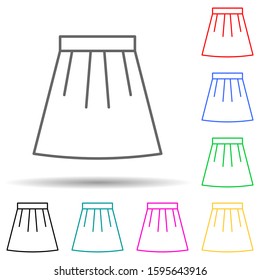 skirt multi color style icon. Simple thin line, outline vector of clothes icons for ui and ux, website or mobile application