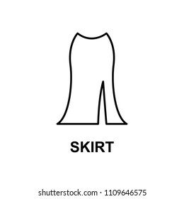 skirt with neckline icon. Element of summer clothes for mobile concept and web apps. Detailed skirt with neckline icon can be used for web and mobile. Premium icon on white background