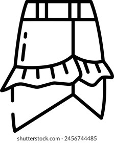 Skirt outline icon vector illustration