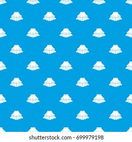 Skirt pattern repeat seamless in blue color for any design. Vector geometric illustration