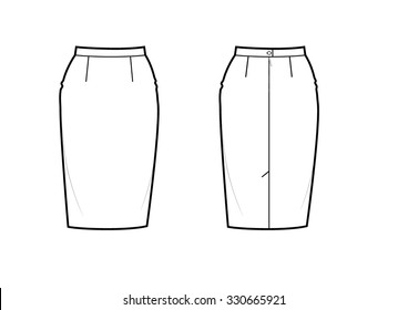 Skirt Pencil Sketch