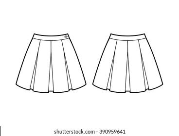 Pleated Skirts Stock Illustrations, Images & Vectors | Shutterstock