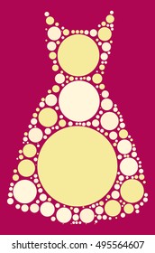 skirt shape vector design by color point