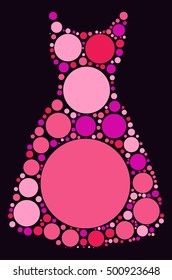 skirt shape vector design by color point

