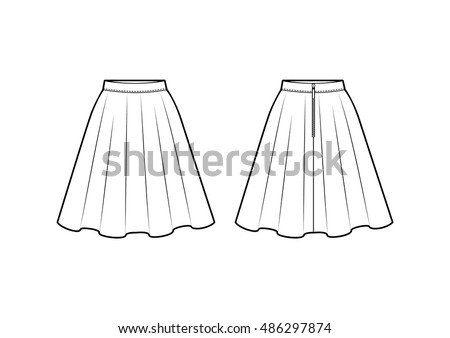  Skirt Sketch 486297874 - Shutterstock