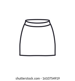 Skirt slip icon isolated on white background. Woman wear symbol modern, simple, vector, icon for website design, mobile app, ui. Vector Illustration