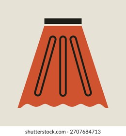 Skirt smart trendy vector comely amazing design useful Illustration colorful background.eps