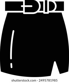 Skirt solid glyph vector illustration