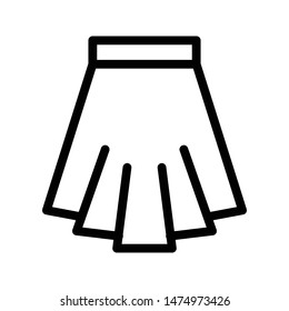 skirt thin line vector icon