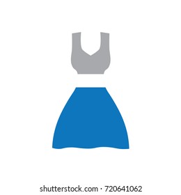 skirt and top icon- vector illustration