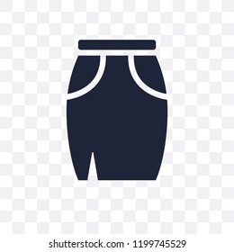 Skirt transparent icon. Skirt symbol design from Clothes collection. Simple element vector illustration on transparent background.