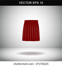 Skirt vector icon.
