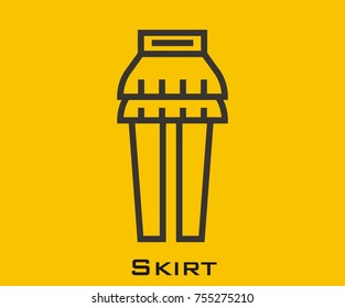 Skirt vector icon