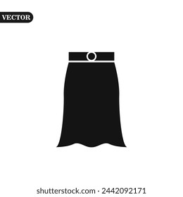 Skirt vector icon. Cartoon vector icon isolated on white background skirt.