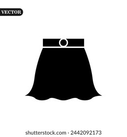 Skirt vector icon. Cartoon vector icon isolated on white background skirt.