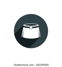 Skirt vector icon isolated.