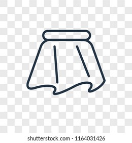 Skirt vector icon isolated on transparent background, Skirt logo concept