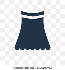 Skirt vector icon isolated on transparent background, Skirt transparency concept can be used web and mobile