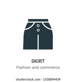 Skirt vector icon on white background. Flat vector skirt icon symbol sign from modern fashion and commerce collection for mobile concept and web apps design.