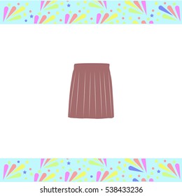 Skirt vector icon on white background. Isolated illustration. Business picture.