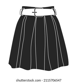 Skirt vector icon.Black vector icon isolated on white background skirt.