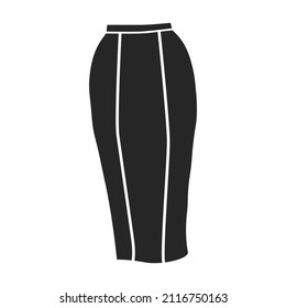 Icono de vector de falda.Icono de vector negro aislado en falda de fondo blanco.
