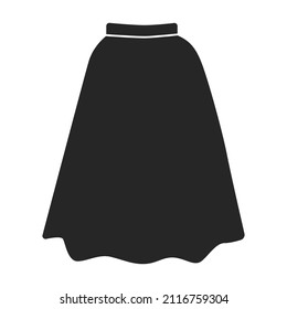 Skirt vector icon.Black vector icon isolated on white background skirt.