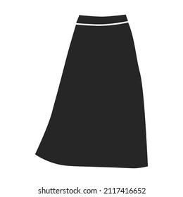Skirt vector icon.Black vector icon isolated on white background skirt.