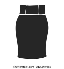 Skirt vector icon.Black vector icon isolated on white background skirt.