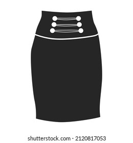 Skirt vector icon.Black vector icon isolated on white background skirt.
