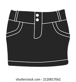 Skirt vector icon.Black vector icon isolated on white background skirt.