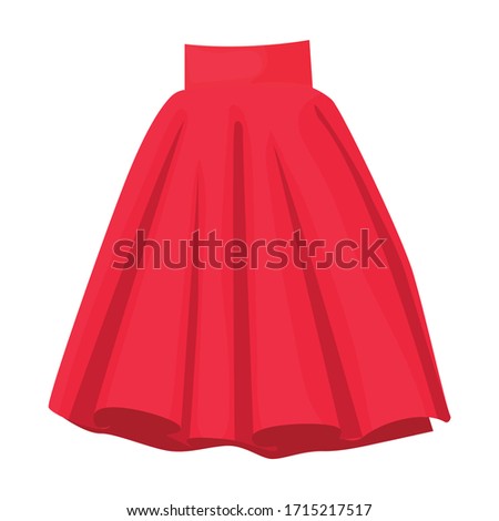 Skirt vector icon.Cartoon vector icon isolated on white background skirt.