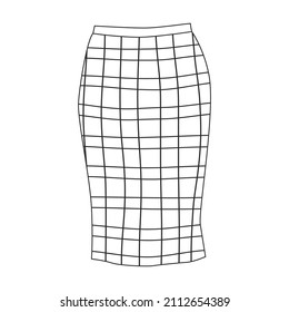 Skirt vector icon.Outline vector icon isolated on white background skirt.
