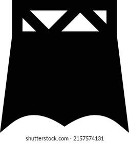 Ilustración Skirt Vector en un fondo transparente.Símbolos de calidad premium.Icono vector glifos para el diseño de conceptos y gráficos.